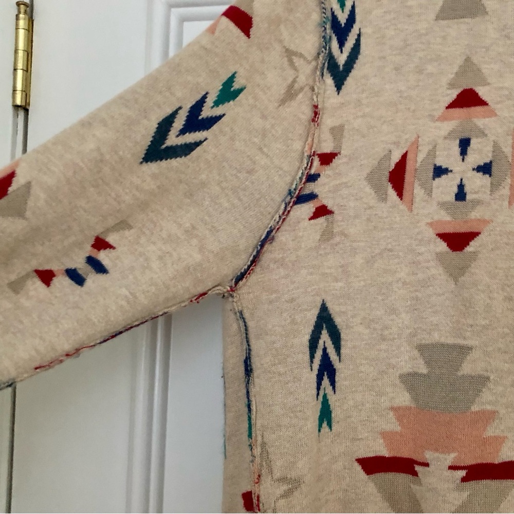 Sundance Southwestern Geometric open front cardigan sweater Duster Knit - Picture 11 of 13